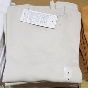 유니클로 키즈 에어리즘 코튼 크루넥 반팔 티셔츠