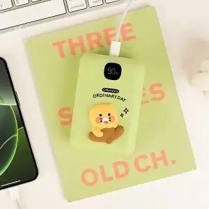 카카오 춘식이 고속 충전 보조배터리 20000mAh 동시충전 잔량표시 그린