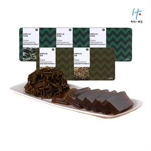 [무료배송] 저칼로리 다이어트 미역/톳묵 5개 골라담기(와사비+간장 포함) 글루텐프리 비건