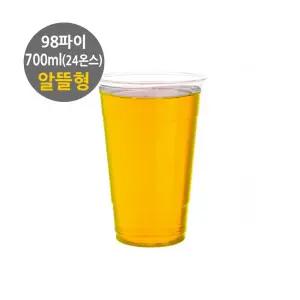 커피세븐 (아이스컵-국내) 700ml (24온스) 알뜰형 투명컵 PET컵 98파이 1000개