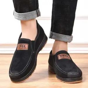 따듯한 겨울 남성 슈즈 털블로퍼 스트랩 검정색 신발 검정로퍼따뜻한신발 털슈즈로퍼단화