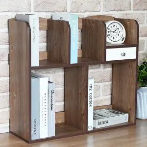 원목 2단 서랍형 책꽂이 책상 정리 데스크 수납