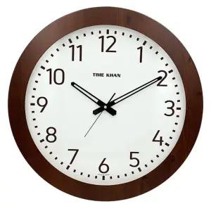 벽시계 원목 벽걸이 브라운 월넛 50cm 무소음 대형