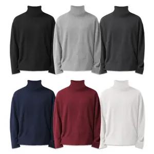 제네브 남녀공용 국내생산 면TC 긴목폴라 티셔츠/S-3XL까지