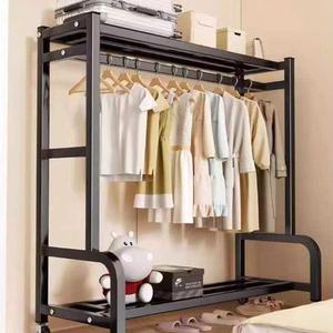 튼튼한 철제 행거 건조 스탠드 드레스룸 선반 이동식 옷걸이