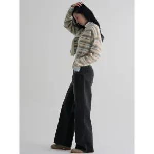 [에잇세컨즈] 텍스처 와이드 데님  블랙 (355X21LPA5)