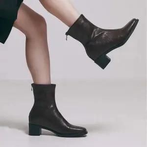 [세인트새틴]세라프 스트레치 키높이 앵클 부츠 3color