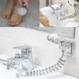 수도꼭지샤워기연결 화장실 세면대 샤워 수전 수도 꼭지 연장 호스 샤워기 연결 4종 세트