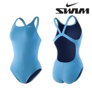 나이키 스윔 여성 하이드라스트롱 앤서 솔리드 패스트백 실내 강습용 탄탄이 수영복 NESSA001 UNIVERSITY BLUE