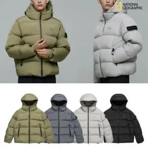백화점정품 내셔널지오그래픽 구스 다운 점퍼 남성용 경량 보온 캐주얼 스포츠 후드 패딩