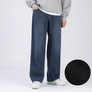 3단기장 허리 인밴딩 기모본딩  와이드 데님 팬츠 청바지 빅사이즈
