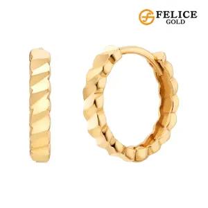 [펠리체골드] 18K 엠멜 컷팅 귀걸이