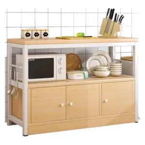아이보리 원목 렌지대 주방 장식장 오븐 80cm 수납장 전자레인지 밥솥