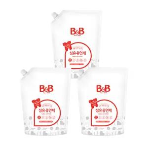 비앤비 섬유유연제 베르가못향 리필 1.5L, 3개