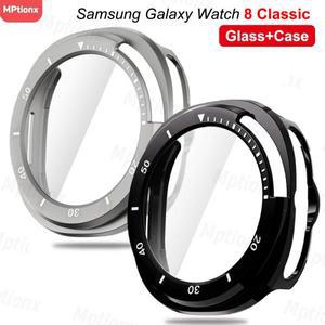 삼성 갤럭시 워치 8 클래식 46mm 액세서리 강화유리 스크린 보호필름 범퍼 커버 PC 케이스