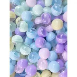 대박뽑기 캡슐 뽑기알 가챠머신 기계 껍질 랜덤추첨기 뽑기 32mm 마카롱 단색 블루