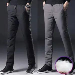 남성 덕 다운 패딩 바지 650필파워 방풍 방수 겨울 혹한기 따뜻한 오리털 팬츠
