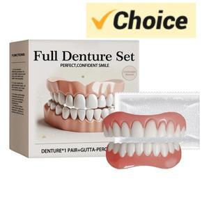 고급 맞춤형 전체 틀니 세트, 실리콘 Reline 부드럽고 편안한, 남녀공용 키트