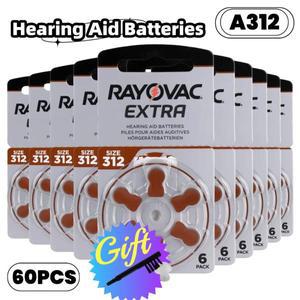 전문 보청기 배터리 Rayovac Extra A10 A675 아연 공기 1.45V 60 개
