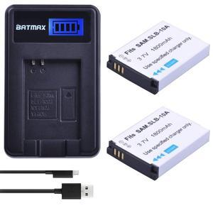 Batmax SLB-10A Bateria SLB 10A 배터리 + LCD USB 충전기 삼성 호환 P800 P1000 PL50 SL420 SL502 WB700