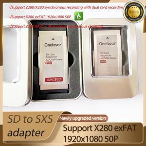Onefavor SD 메모리 카드 어댑터 Sony 카메라용 ExpressCard SXS MEAD-SD02 듀얼 동기 녹화 지원