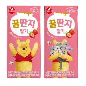 꿀딴지 딸기(180mlx24개) 탕비실 음료 서울우유 유치원 초등학교 간식 나들이 소풍 사무실 팬트리 1개