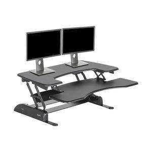 VariDesk Pro Plus 36 - 듀얼 모니터 스탠딩 데스크 컨버터 11가지 높이 설정으로 조절 가능한 책상 라이저 스탠드업 홈 오피스 워크스테이션 스프링 로드 트가 장착된
