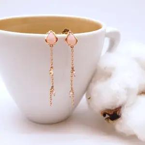 14k 핑크오팔 드롭 귀걸이 OPJJE9290