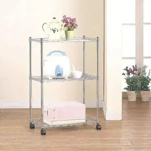 [하프클럽/셀러허브_여성트랜드패션]3단 철제 모듈 틈새수납장 이동식트롤