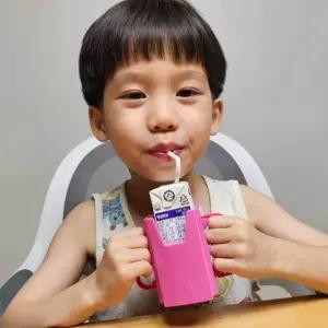 고품질 손잡이 컵 음료컵 우유팩 홀더 음료 양손컵 양 (WFIIXT1)