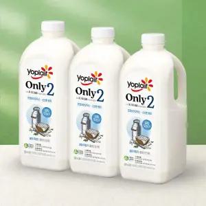 빙그레 요플레 Only2 무가당 플레인 요거트 대용량 1.8L 3병 / 설탕무첨가