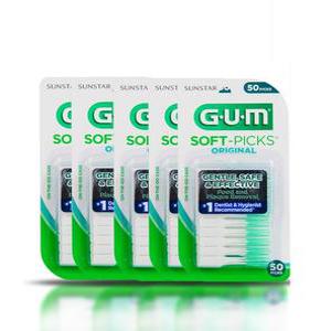 GUM 검 치과 부드러운 일회용 치간칫솔 코스트코 오리지날 소프트픽(50p) 5개