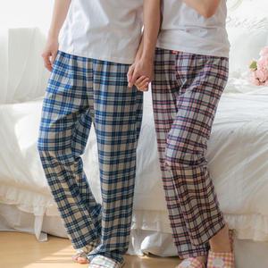 남성 여성 공용 커플 홈웨어 국내산 면 바지 9부 파자마 잠옷바지 9014