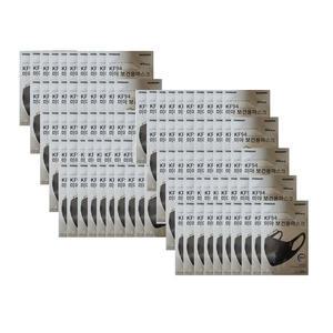 미마 보건용마스크 KF94 대형 100매-블랙 미마마스크