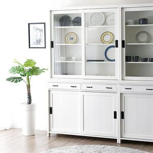 꿈에그린 우드스토리 원목 슬라이딩 유리도어장