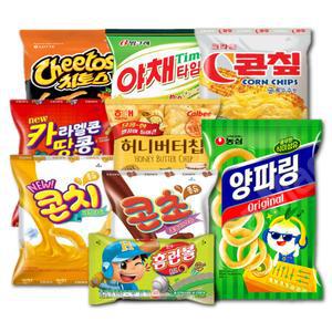 인기 과자 세트 선물 박스 허니버터칩 홈런볼 치토스 콘칩 콘초 콘치 야채타임 양파링 카라멜콘땅콩 1박스