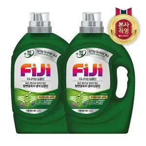 [LG생활건강]피지 디나자임 딥클린 실내건조 액체세제 일반드럼 겸용 오리지널 용기 2.2L x 2개