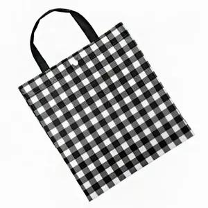 방수 보조가방 신발주머니 초등 아동 학교 체크블랙