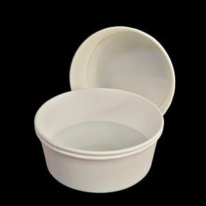 국산 무지원형용기 일회용종이용기 일회용냄비 라면끓이는기계 한강라면 100개