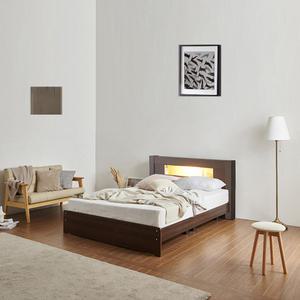 굿모닝침대   우디 LED 월낫 슈퍼싱글 일반형 침대 매트리스포함(SS)