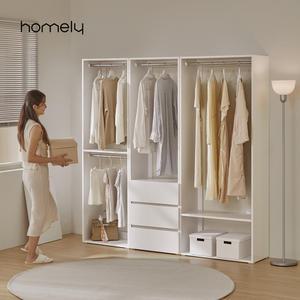 [1월 새해맞이 5% 핫한특별가] 홈리 심플리 화이트 드레스룸 1200 시스템 헹거 옷장 수납 선반