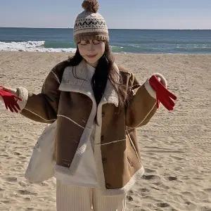 [핫핑](센텀시티점)리스노우 투웨이 스웨이드 양털 무스탕자켓P000CONL