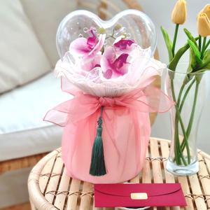 호접란 꽃풍선 아크릴 용돈 꽃다발풍선 화환 그레이스핑크