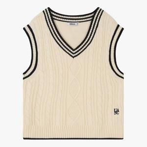유솔 sh06 꽈배기 니트 베스트(베이지)  ULKA23W01