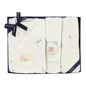 [갤러리아] (압소바태교,출산)네이처오가닉배냇가운+쁘링손수건10장세트(A2C-15112)