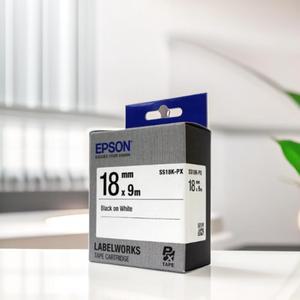 엡손 라벨테이프 (흰색) 라벨프린터 카트리지 네임텍 네임스티커 리필 9M SS18K-PX