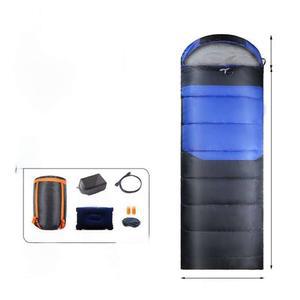 지퍼 겨울 온도조절 캠핑이불 야외 C타입 온열 발열침낭 USB 휴대용 온열침낭 전기요