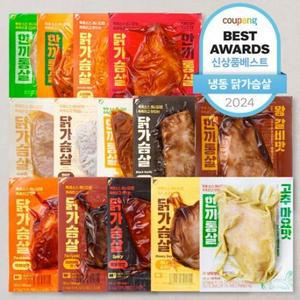 한끼통살 통살 소스 닭가슴살 100g x 14종 세트 (냉동), 100g, 14개 one option