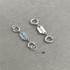 수제 DIY 925 실버 연장 체인 긴 더블 팔찌