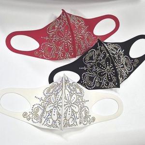 [기타]큐빅 플라워 네오프랜 국산 마스크 3컬러 택1 (WFH85OM)